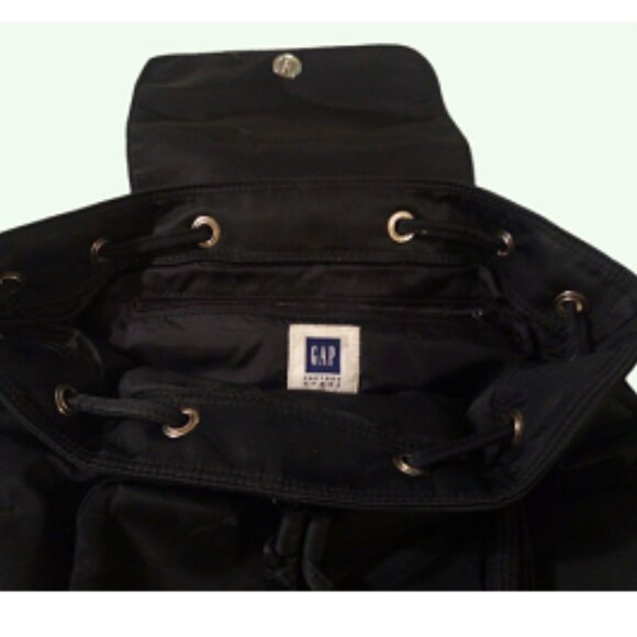 Gap Factory Women's Black Nylon Backpack Size Approx. 10.5 in X 12 in. - Picture 6 of 9